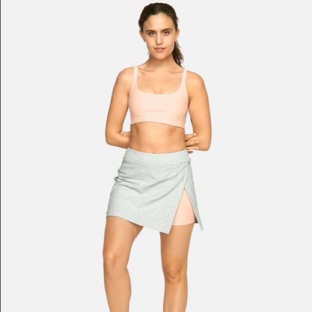 Outdoor Voices light grey / pink Court Skort